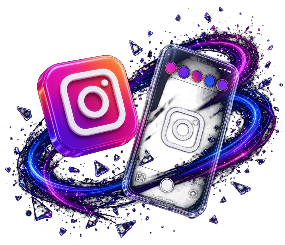 Ícone do Instagram em 3D